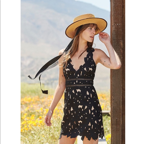 Free People Dresses & Skirts - Free People x Saylor Open Back Lace Mini Dress